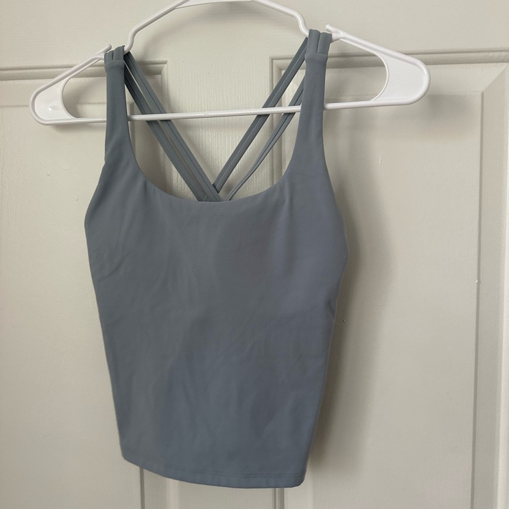 Stylish Blue Strappy Tank Top